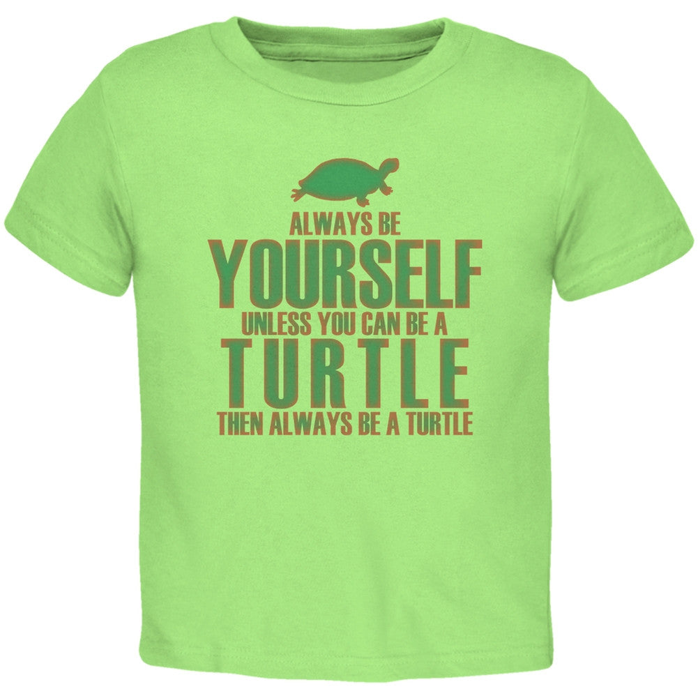 Always Be Yourself Turtle Black Toddler T-Shirt Toddler T-Shirts Old Glory   