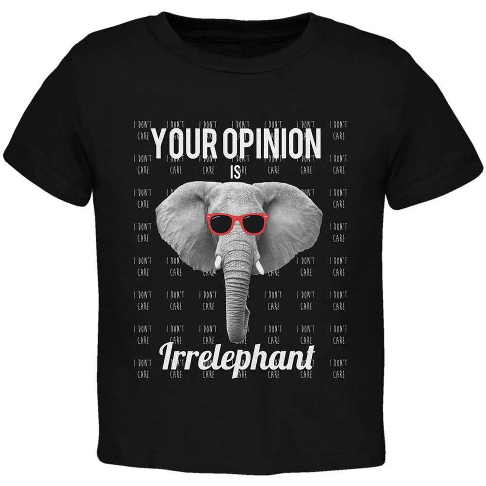 Paws - Elephant Your Opinion is Irrelephant Light Blue Toddler T-Shirt Toddler T-Shirts Old Glory 2T Light Blue 