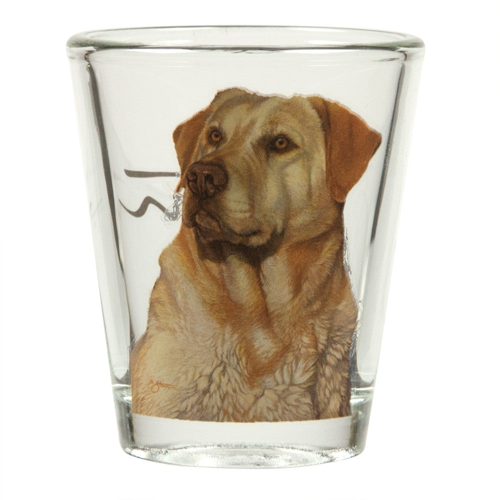 Yellow Labrador Retriever Shot Glass Shot Glasses Funky People   