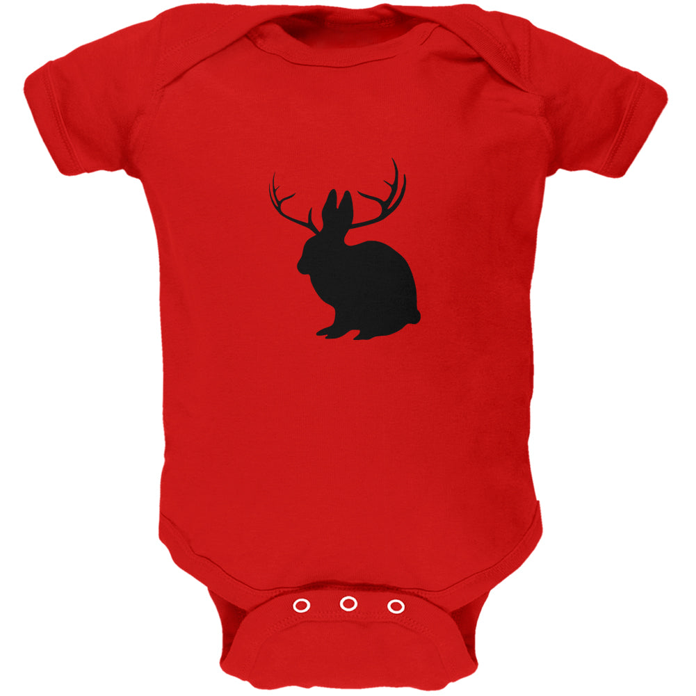 Jackalope Red Soft Baby One Piece Baby One Piece Old Glory 12 Red 