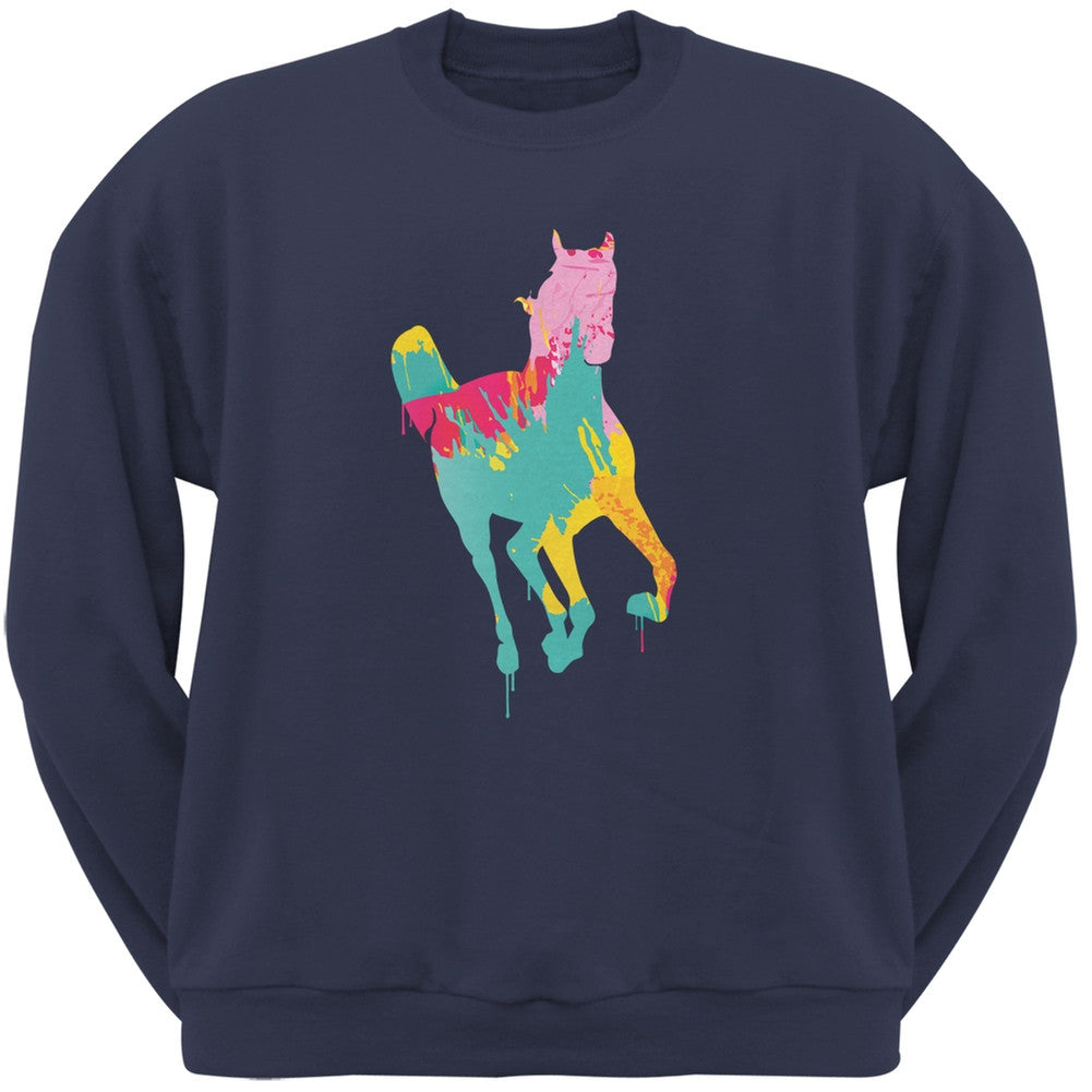 Splatter Horse Black Adult Pullover Hoodie Sweatshirts Old Glory   