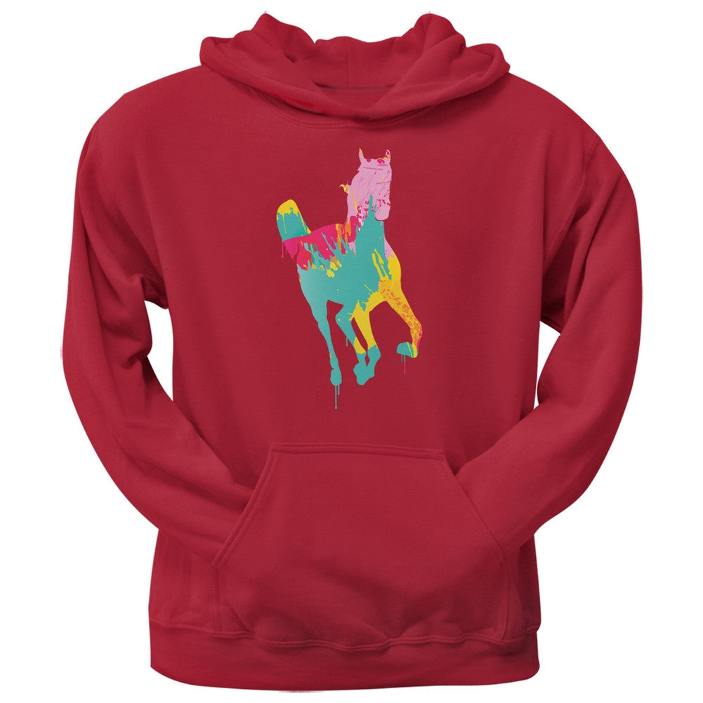 Splatter Horse Black Adult Pullover Hoodie Sweatshirts Old Glory   