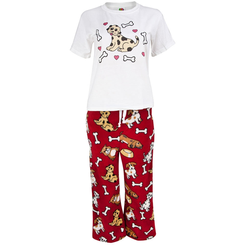 Dog With Hearts and Bones Kids Pajama Set Pajama Sets Animalworld   