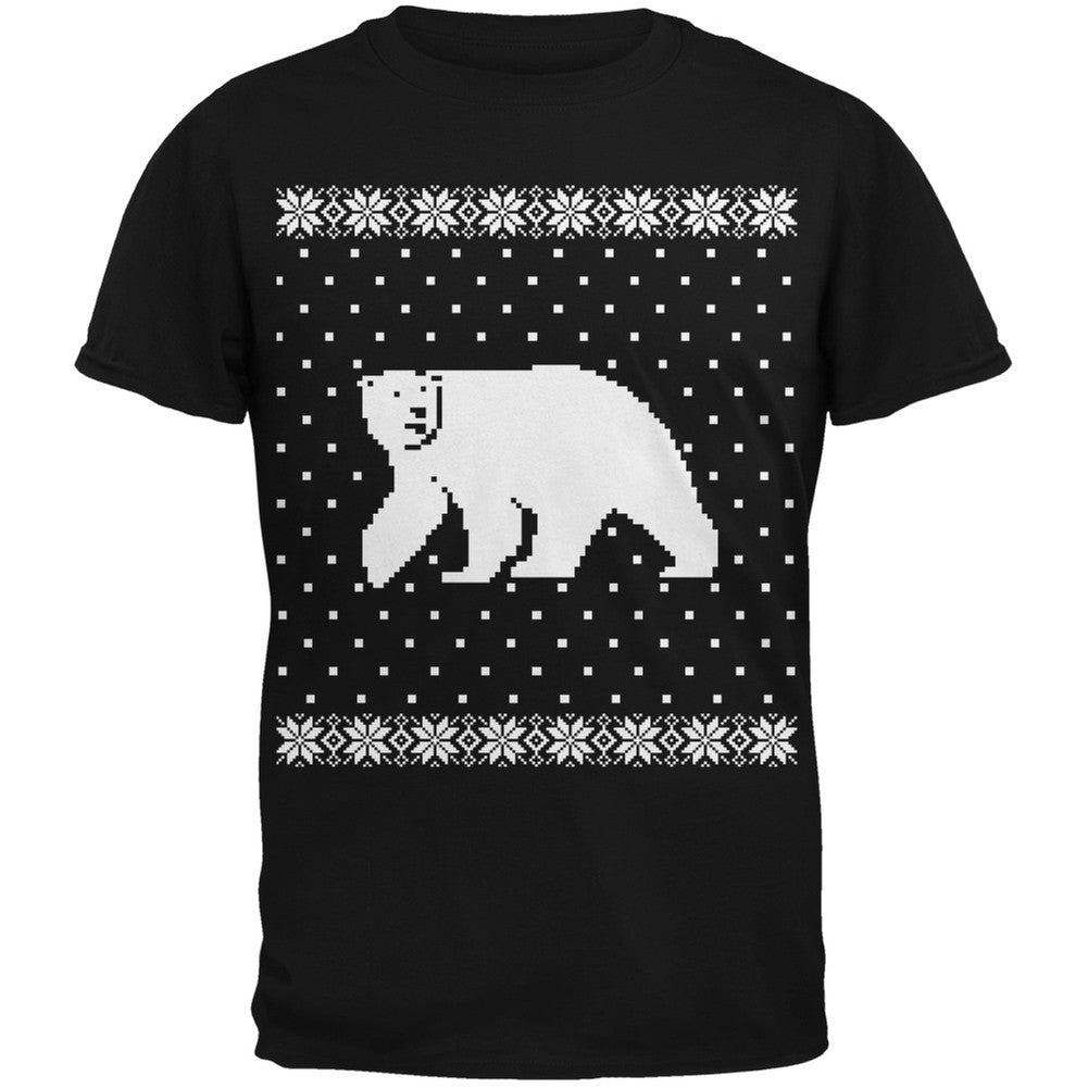 Big Polar Bear Ugly Christmas Sweater Youth T-Shirt Youth T-Shirts Old Glory   