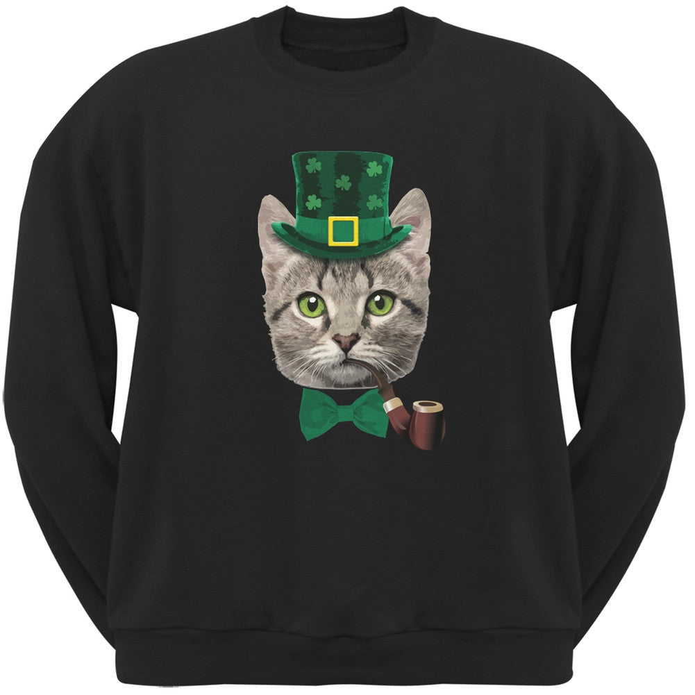 St. Patrick's Funny Cat Irish Green Adult Sweatshirt Sweatshirts Old Glory   