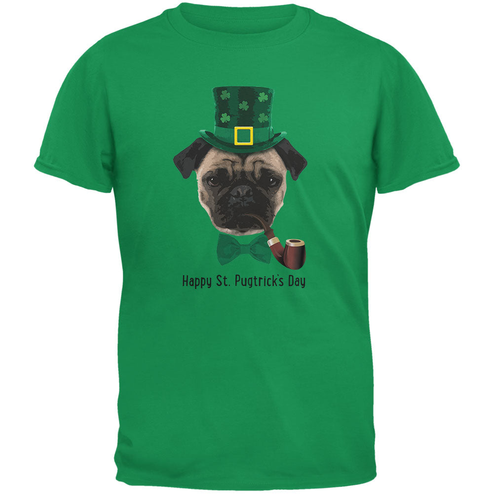 St. Patrick's - Pugtrick's Day Funny Pug Irish Green Youth T-Shirt Youth T-Shirts Old Glory KLG Green 