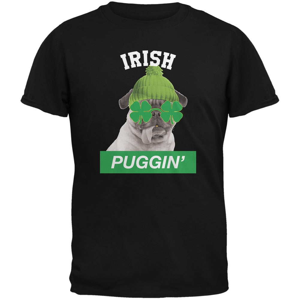 St. Patrick's Day - Irish Puggin' Black Youth T-Shirt Youth T-Shirts Old Glory LG Black 