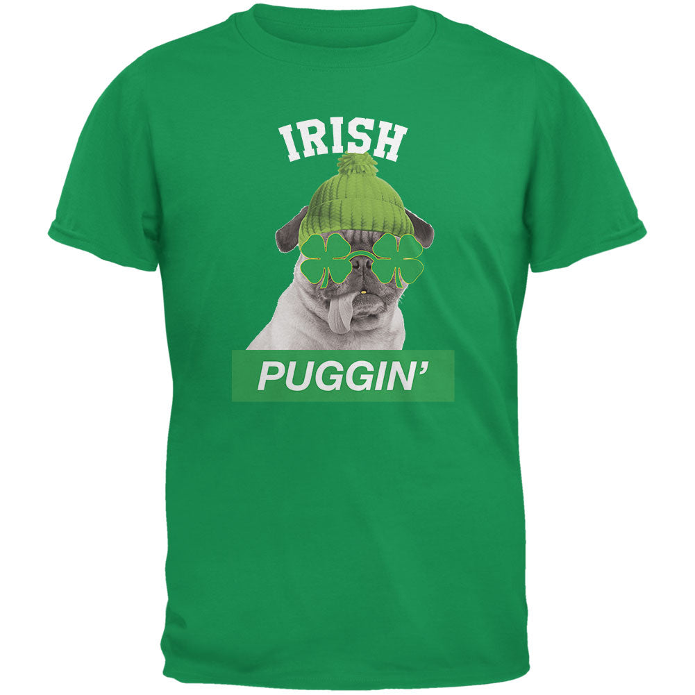 St. Patrick's Day - Irish Puggin' Irish Green Youth T-Shirt Youth T-Shirts Old Glory LG Green 