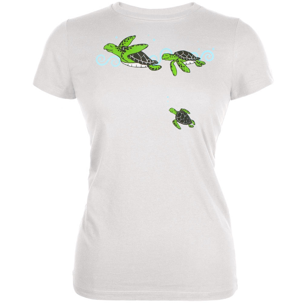 Sea Turtles Swimming Womens T-Shirt Women's T-Shirts Animalworld   