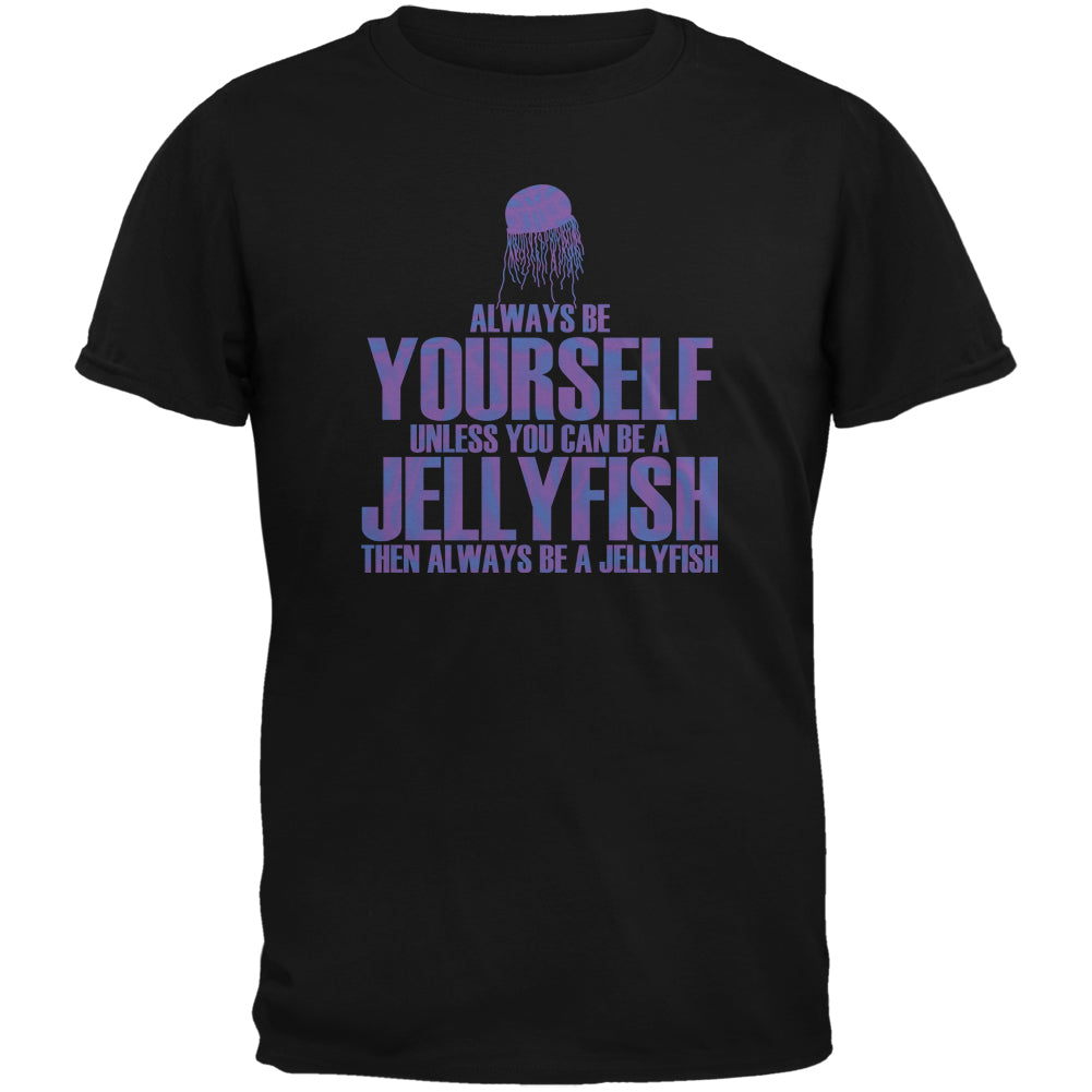 Always Be Yourself Jellyfish Black Youth T-Shirt Youth T-Shirts Old Glory LG Black 