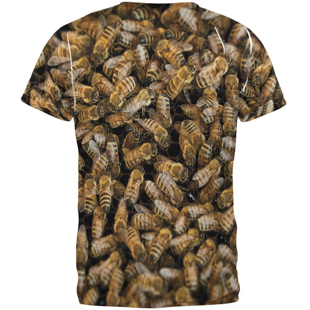 Bees All Over Adult T-Shirt Men's T-Shirts Old Glory   