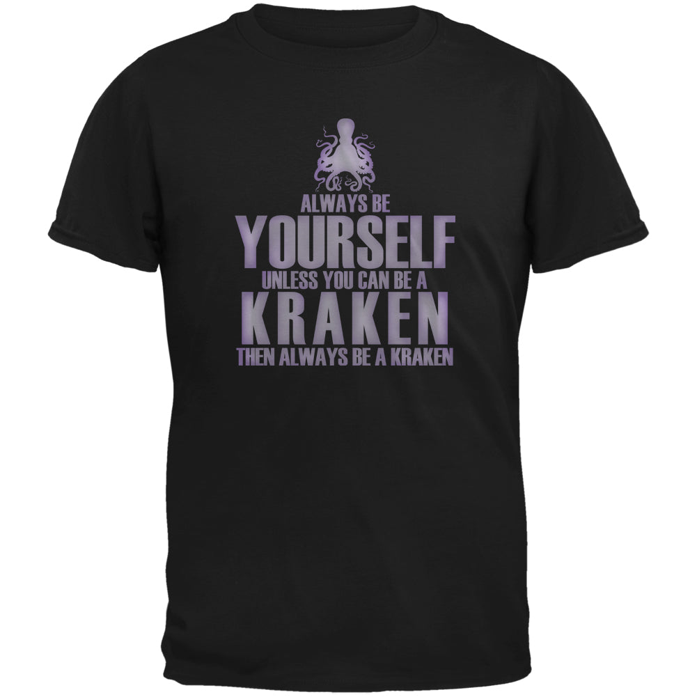 Always Be Yourself Kraken Black Youth T-Shirt Youth T-Shirts Old Glory LG Black 