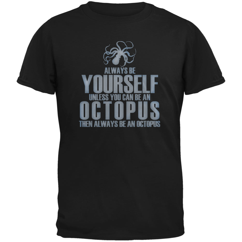 Always Be Yourself Octopus Black Youth T-Shirt Youth T-Shirts Old Glory LG Black 