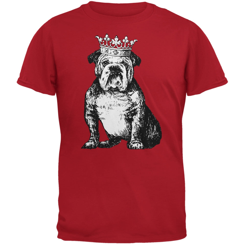 Bulldog Crown Red Adult T-Shirt Men's T-Shirts Old Glory 2XL Red 