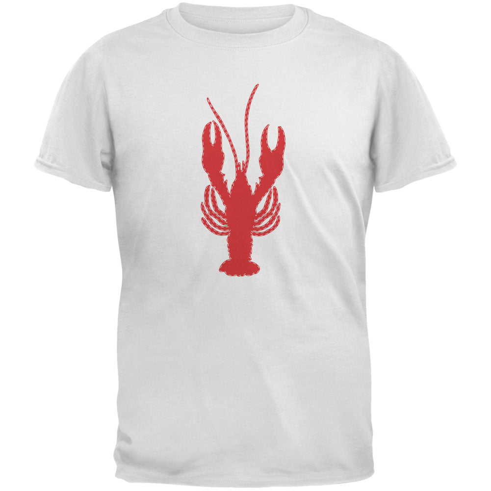 Summer - Lobster Faux Stitched White Youth T-Shirt Youth T-Shirts Old Glory LG White 