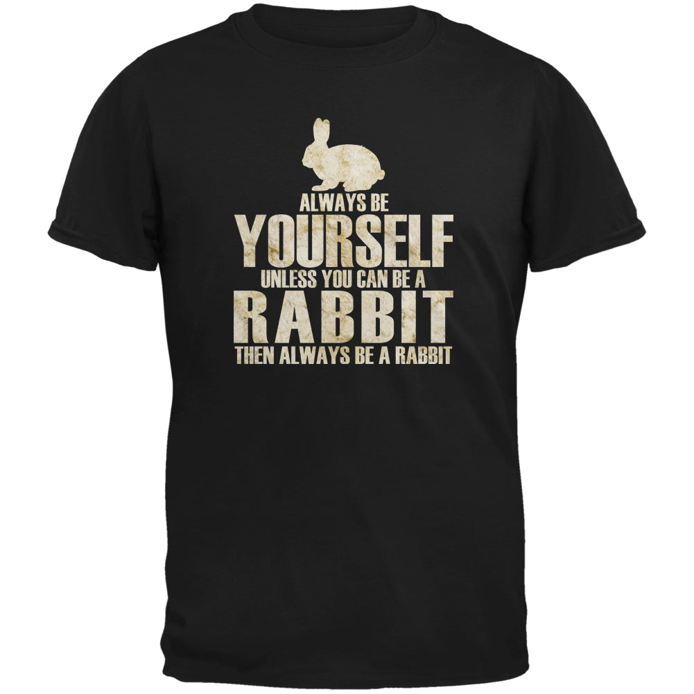 Always Be Yourself Rabbit Black Youth T-Shirt Youth T-Shirts Old Glory LG Black 