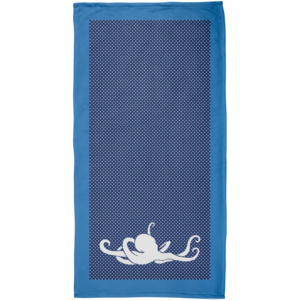 Octopus Polka Dot All Over Plush Beach Towel Beach Towels Old Glory   