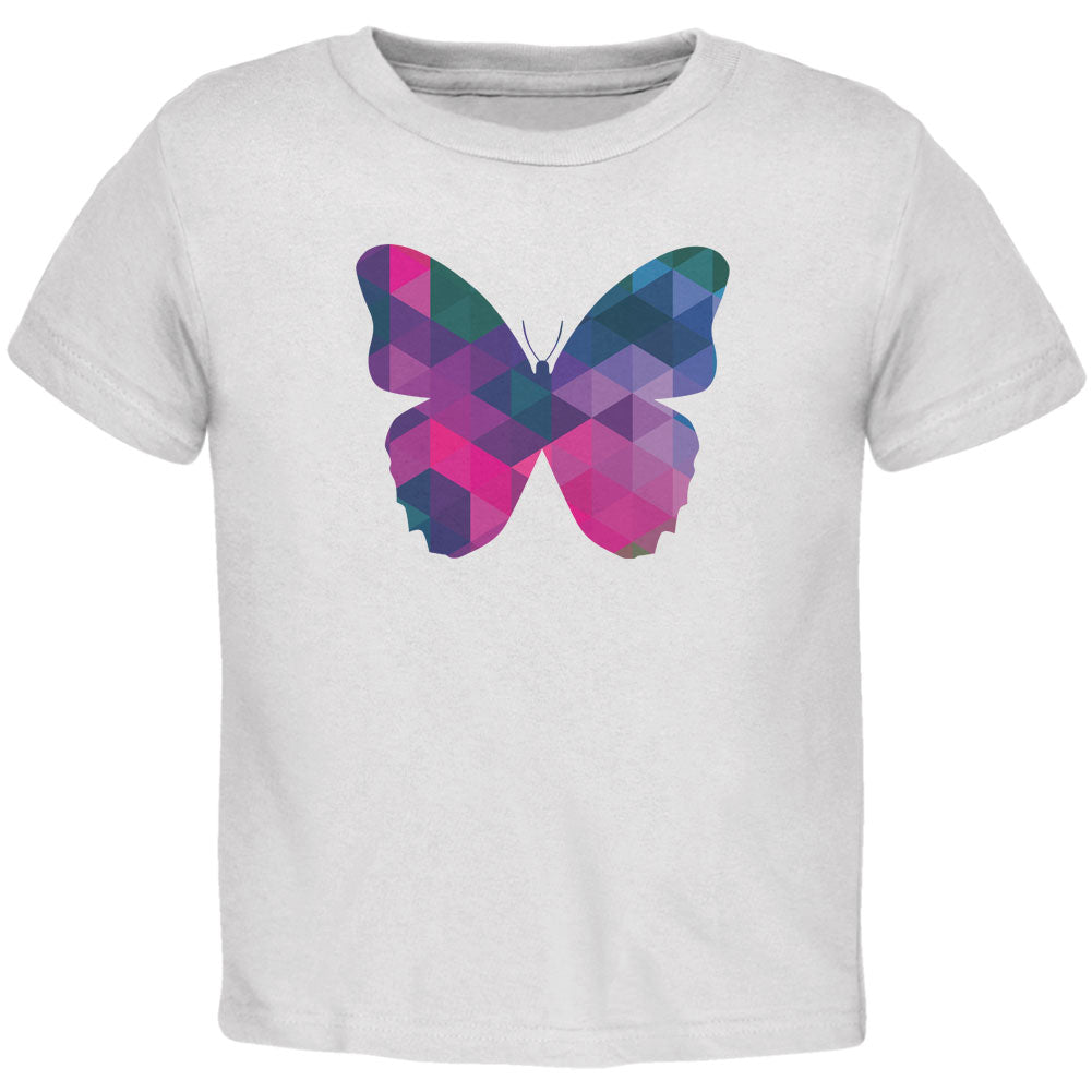 Butterfly Geometric White Toddler T-Shirt Toddler T-Shirts Old Glory 2T White 