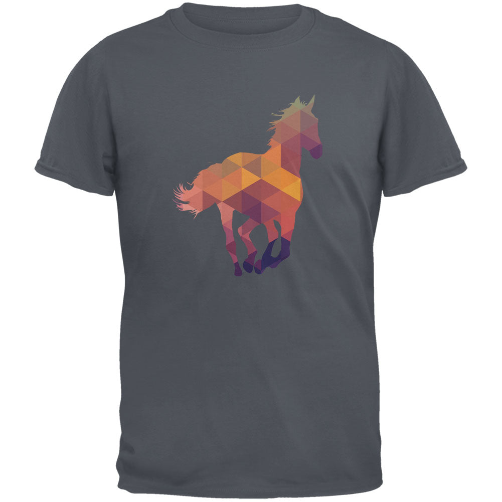 Horse Geometric Charcoal Youth T-Shirt Youth T-Shirts Old Glory LG Grey 