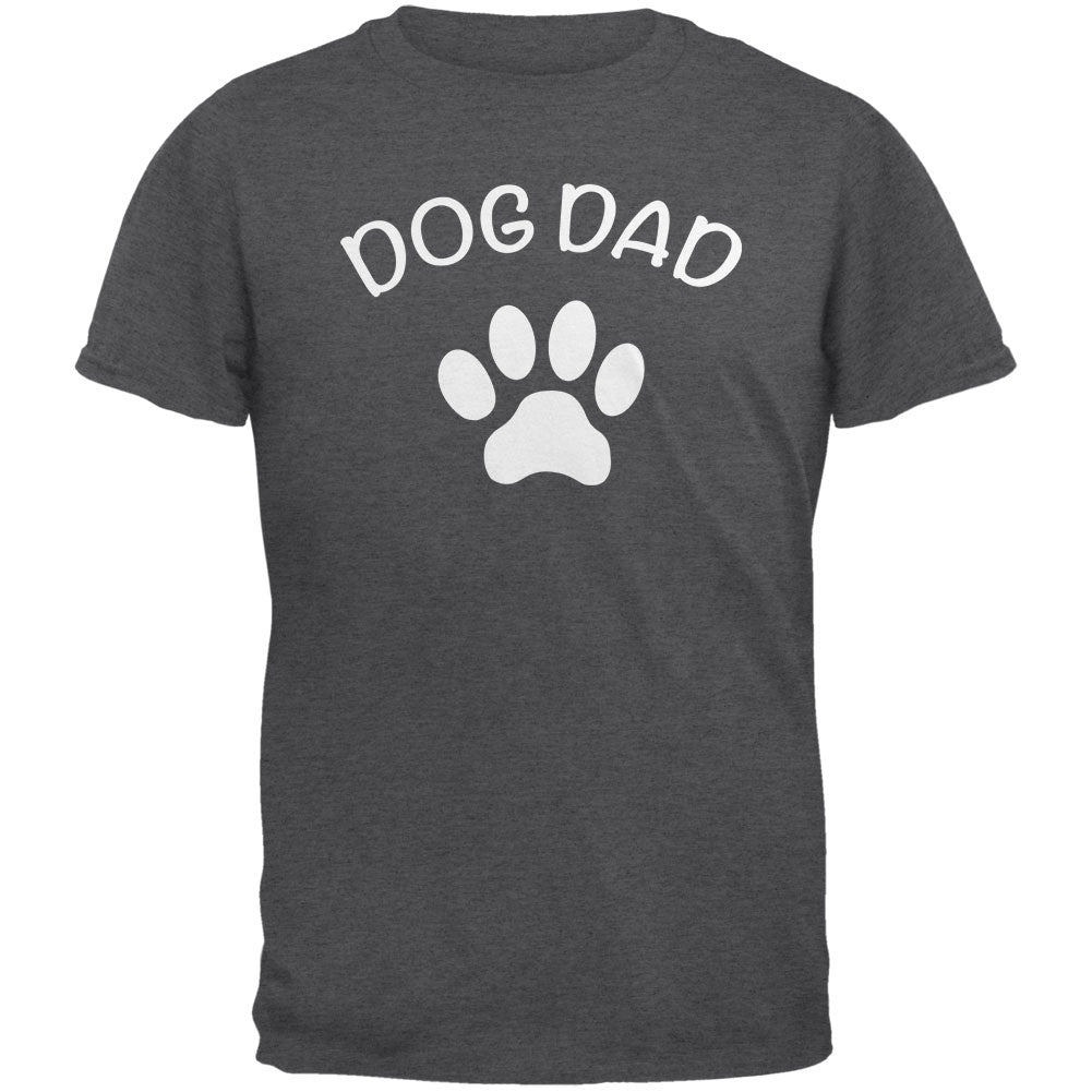 Father's Day Dog Dad Dark Heather Adult T-Shirt Men's T-Shirts Old Glory 2XL Grey 