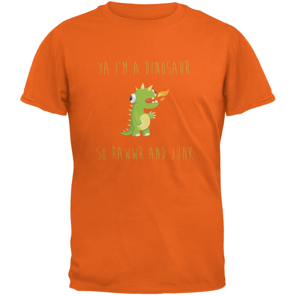 Ya I'm a Dinosaur - Goofy Orange Adult T-Shirt Men's T-Shirts Old Glory 2XL Orange 