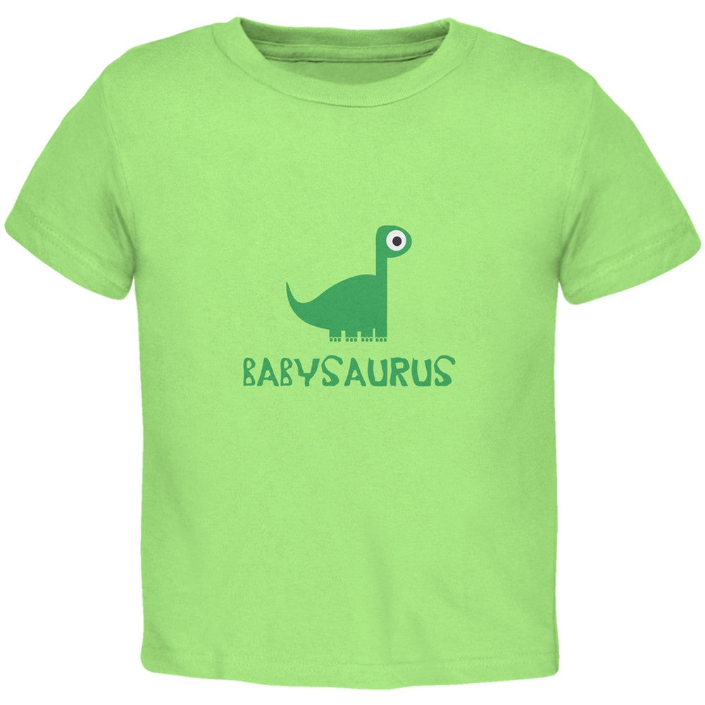 Babysaurus Father and Child Lime Green Toddler T-Shirt Toddler T-Shirts Old Glory 2T Green 