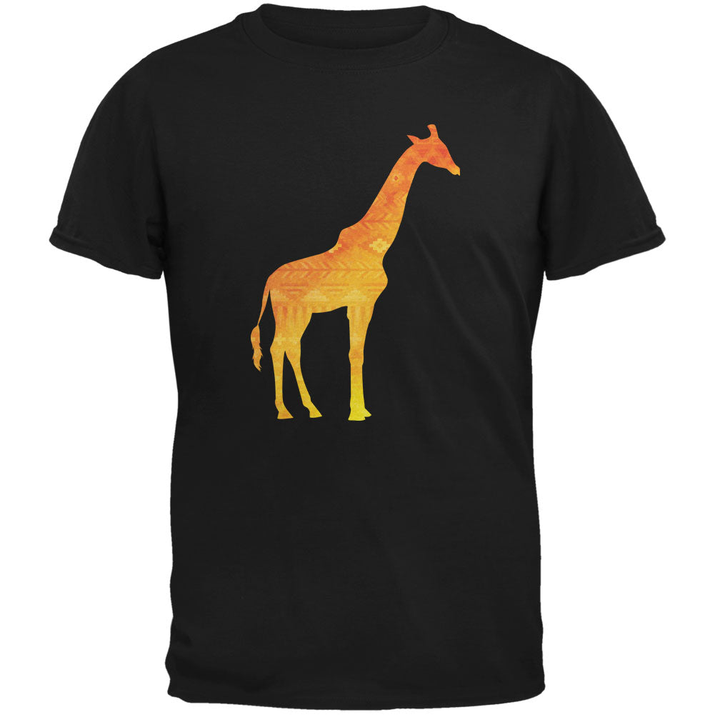 African Spirit Animal Giraffe Black Youth T-Shirt Youth T-Shirts Old Glory LG Black 