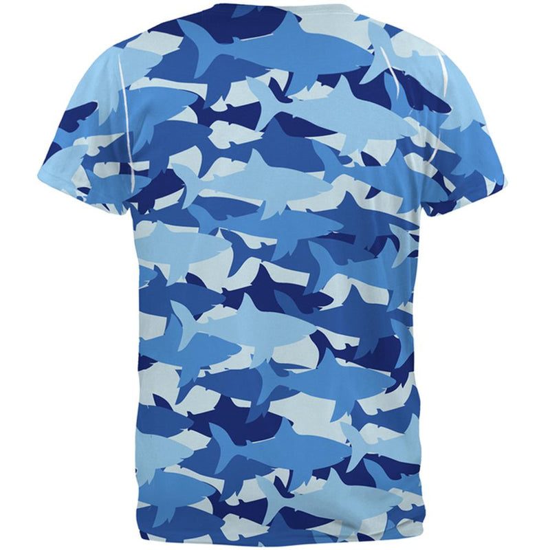 Shark Camo All Over Adult T-Shirt Men's T-Shirts Old Glory   