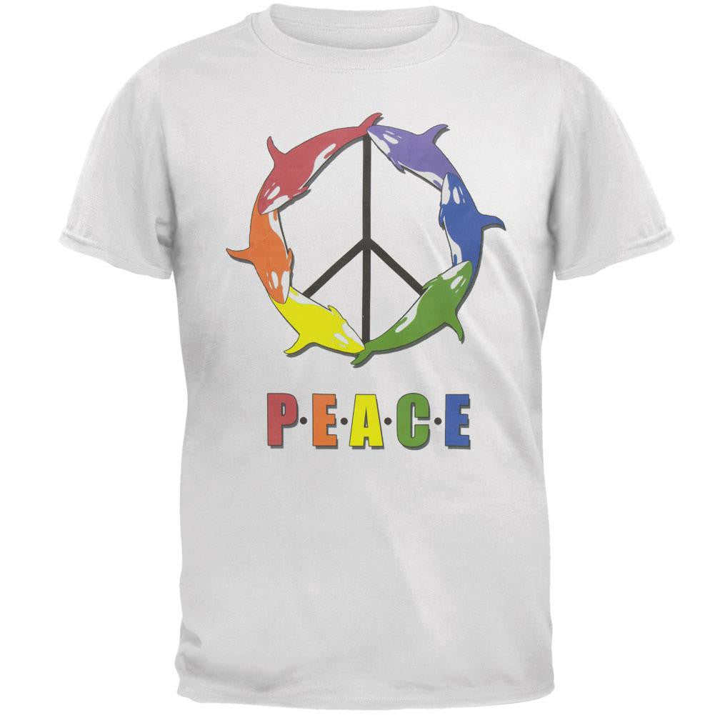 Peace Orca Adult T-Shirt Men's T-Shirts Animalworld   