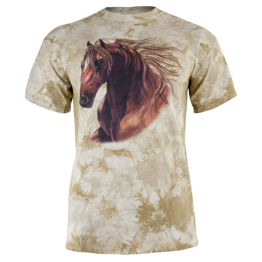 Quarter Horse Tie-Dye Adult T-Shirt Men's T-Shirts Animalworld   