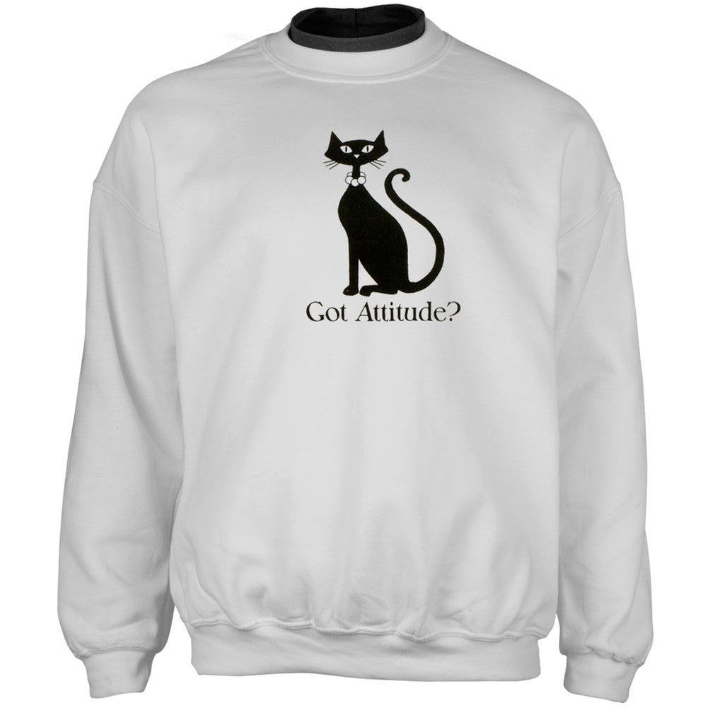 Got Attitude Cat Adult 2Fer Crew Sweatshirt Sweatshirts Animalworld   