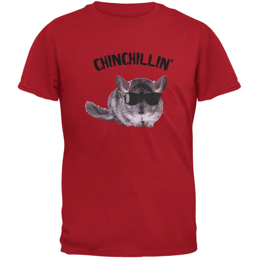 Chinchillin Chinchilla Red Adult T-Shirt Men's T-Shirts Old Glory 2XL Red 