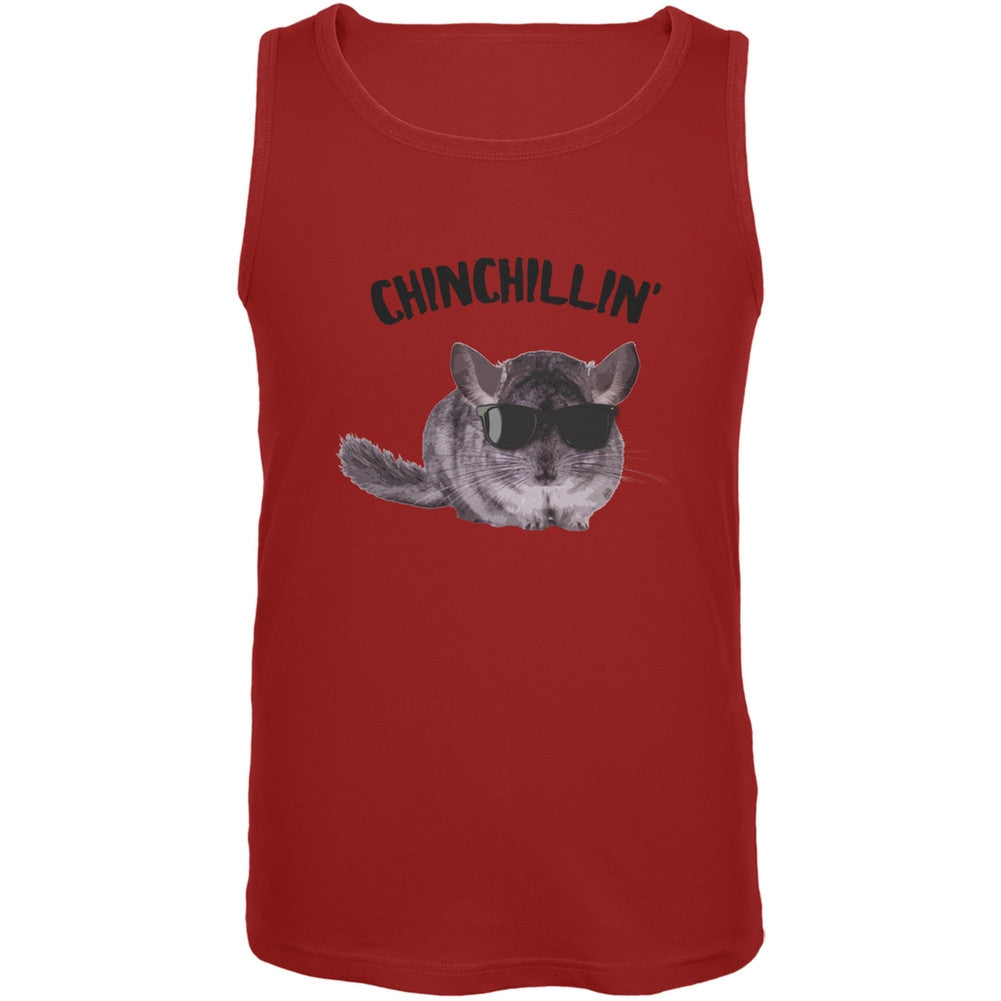 Chinchillin Chinchilla Red Adult Tank Top Tank Tops Old Glory 2XL Red 