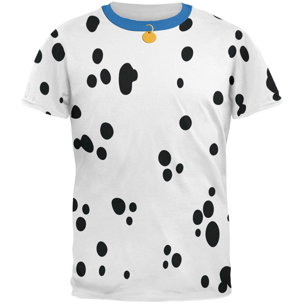 Dog Dalmatian Costume Blue Collar All Over Adult T-Shirt Men's T-Shirts Old Glory 2XL Multi 