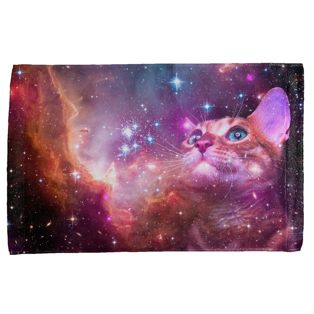 Galaxy Cat All Over Hand Towel Hand Towel Old Glory   