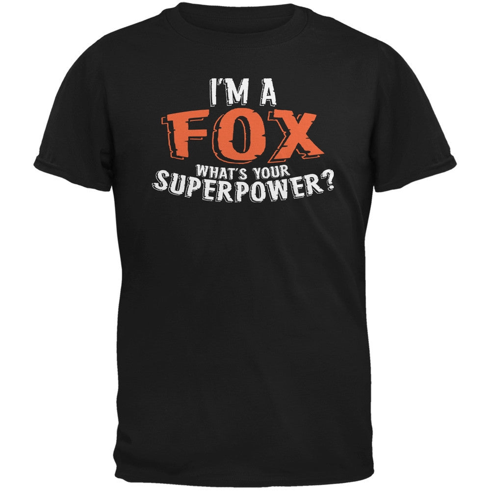 I'm A Fox What's Your Superpower Navy Adult T-Shirt Men's T-Shirts Old Glory 2XL Dark Blue 