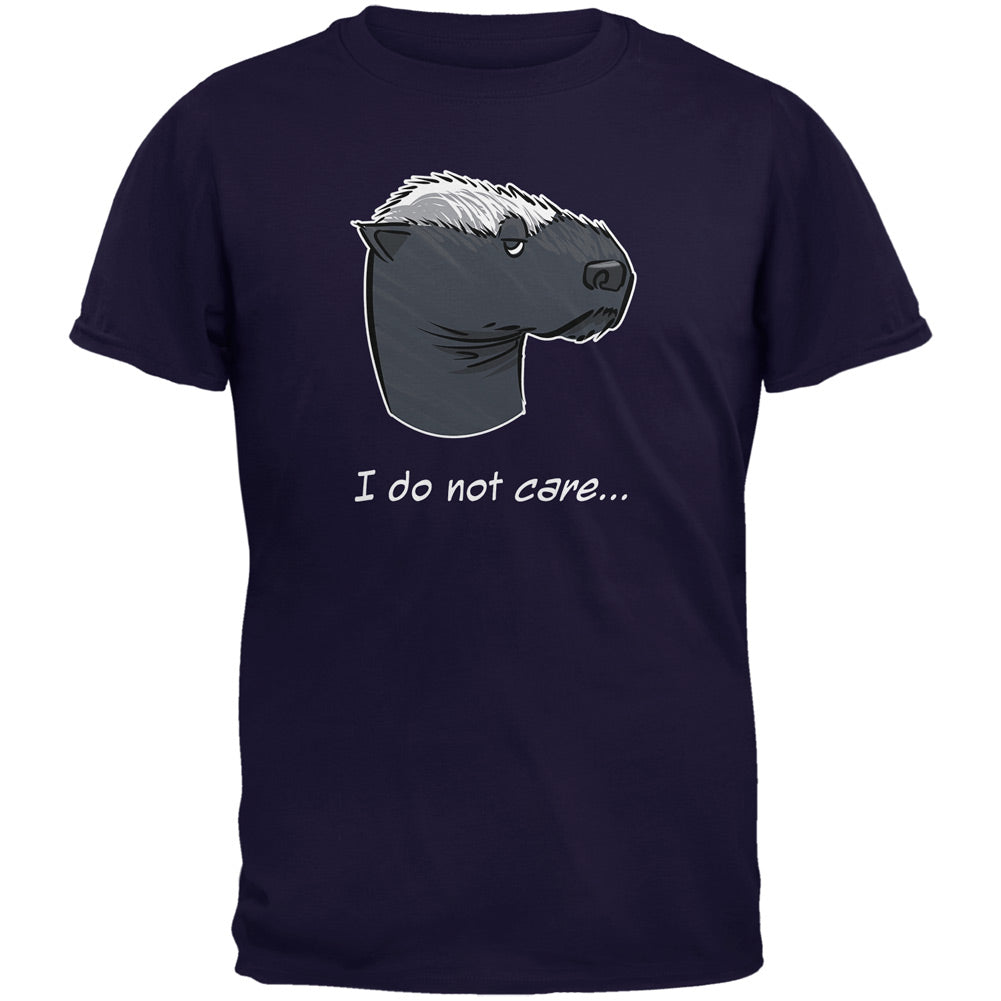 Honey Badger I Do Not Care Navy Adult T-Shirt Men's T-Shirts Old Glory 2XL Blue 