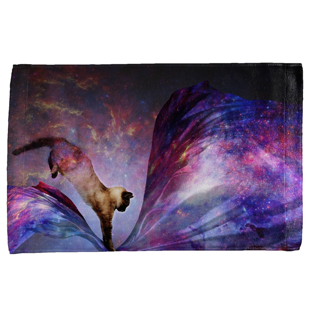 Galaxy Cat Time and Space All Over Hand Towel Hand Towel Old Glory   