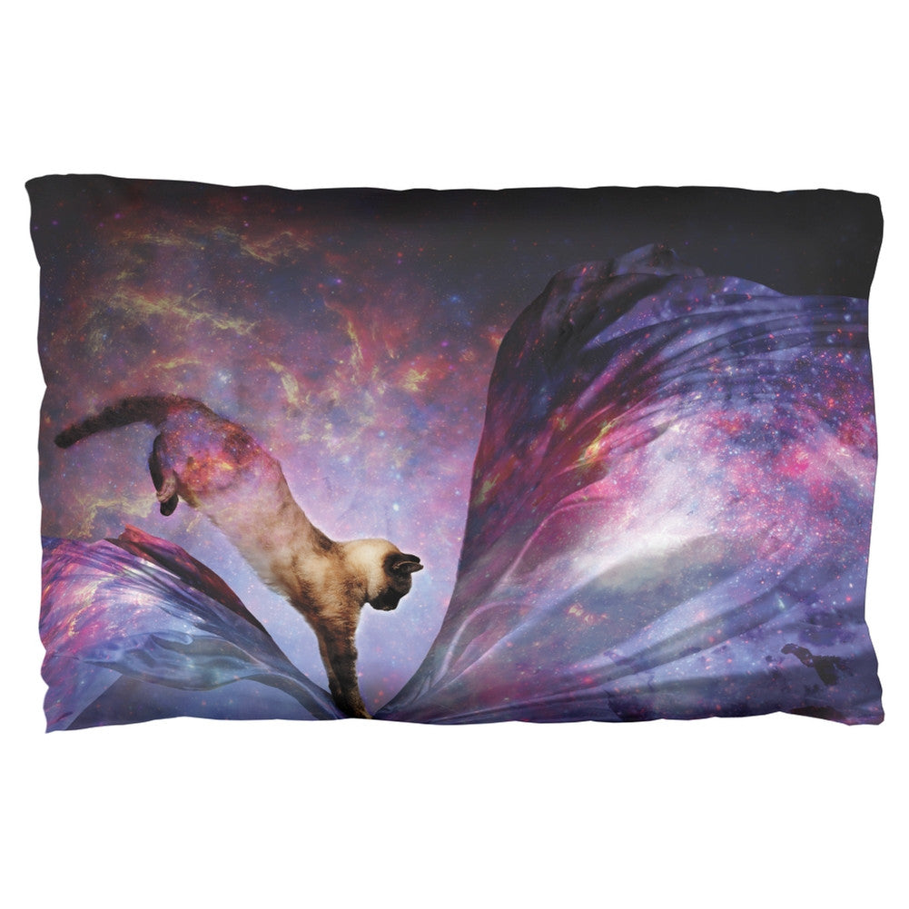 Galaxy Cat Time and Space Pillow Case Pillowcases Old Glory   