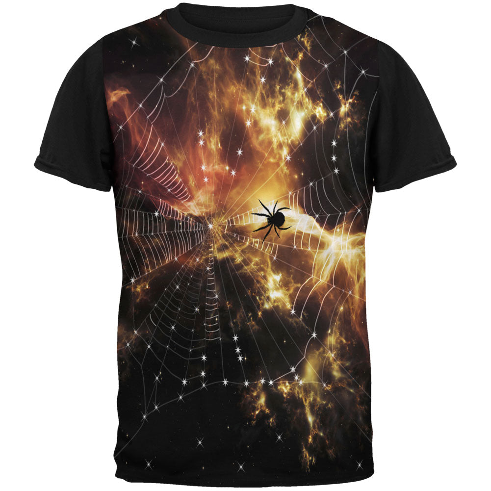 Galaxy Spider Nebula Spider Web All Over Adult T-Shirt Men's T-Shirts Old Glory 2XL Multi 