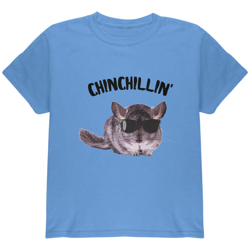 Chinchillin Chinchilla Carolina Blue Youth T-Shirt Youth T-Shirts Old Glory LG Blue 