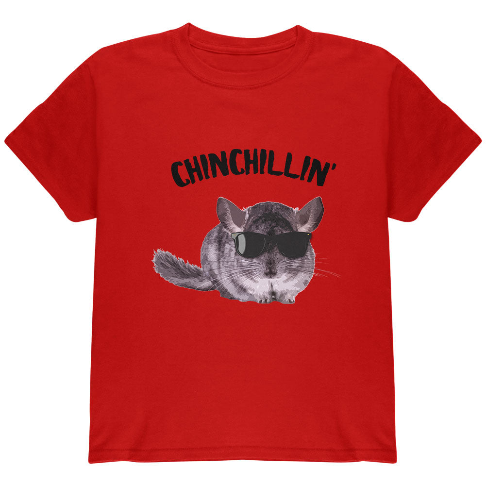 Chinchillin Chinchilla Red Youth T-Shirt Youth T-Shirts Old Glory LG Red 