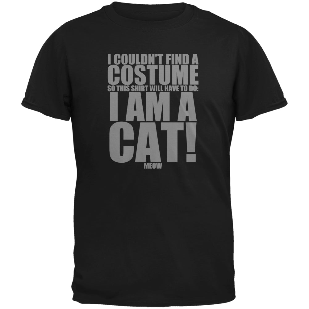 Halloween Cheap Cat Costume Black Adult T-Shirt Men's T-Shirts Old Glory 2XL Black 