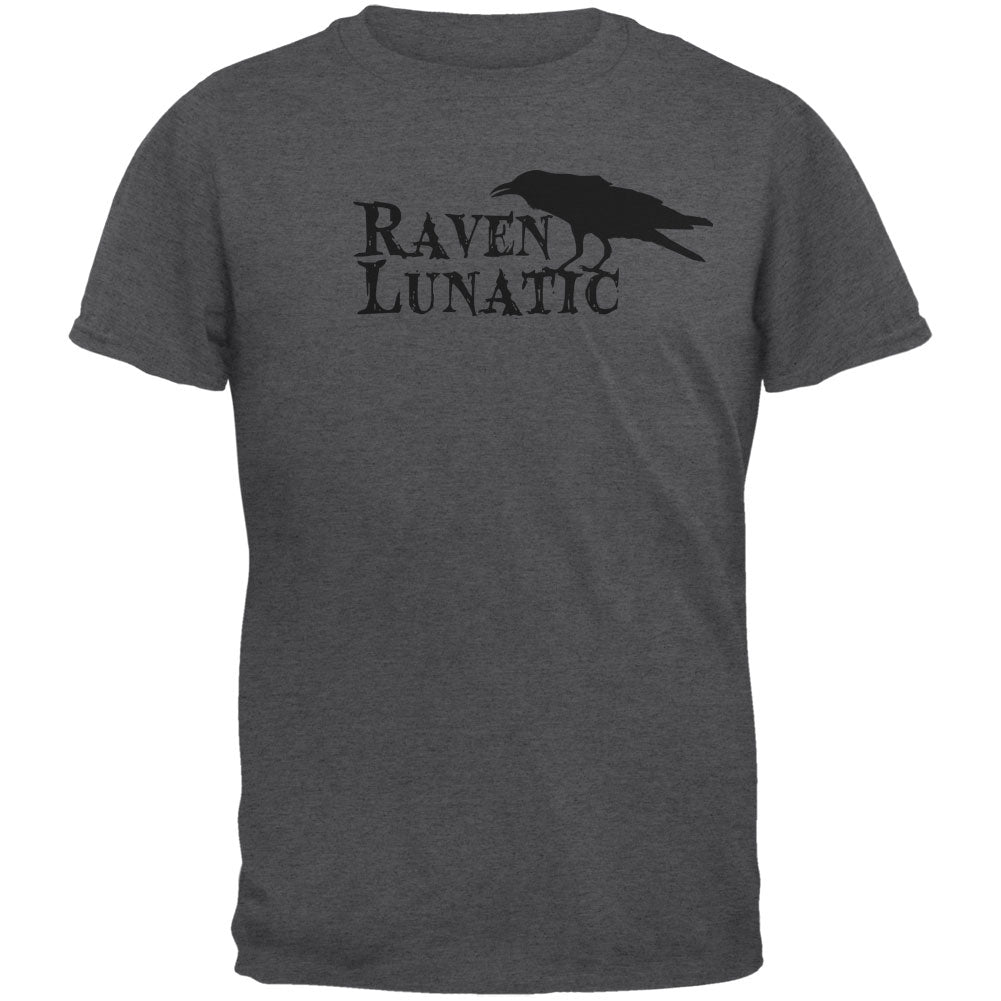 Halloween Raven Lunatic Dark Heather Adult T-Shirt Men's T-Shirts Old Glory 2XL Grey 