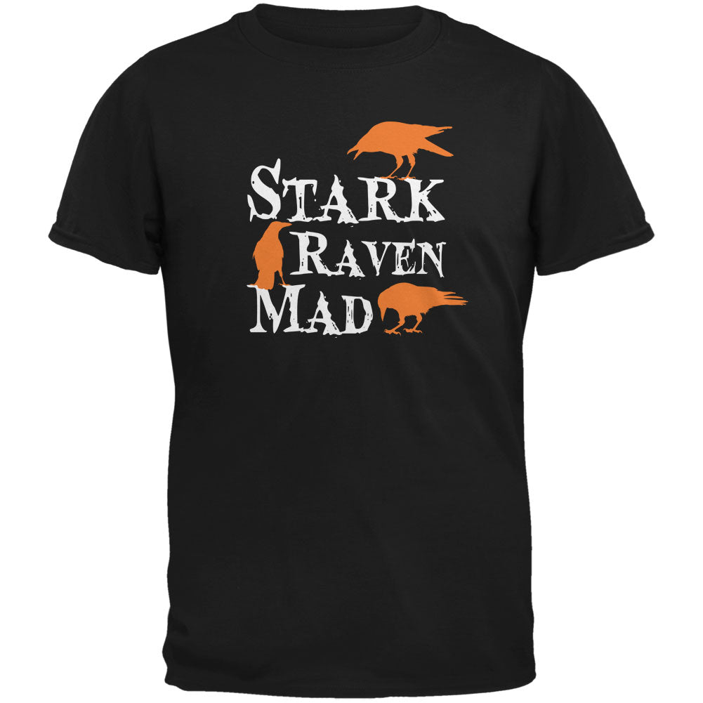 Halloween Stark Raven Mad Black Adult T-Shirt Men's T-Shirts Old Glory 2XL Black 