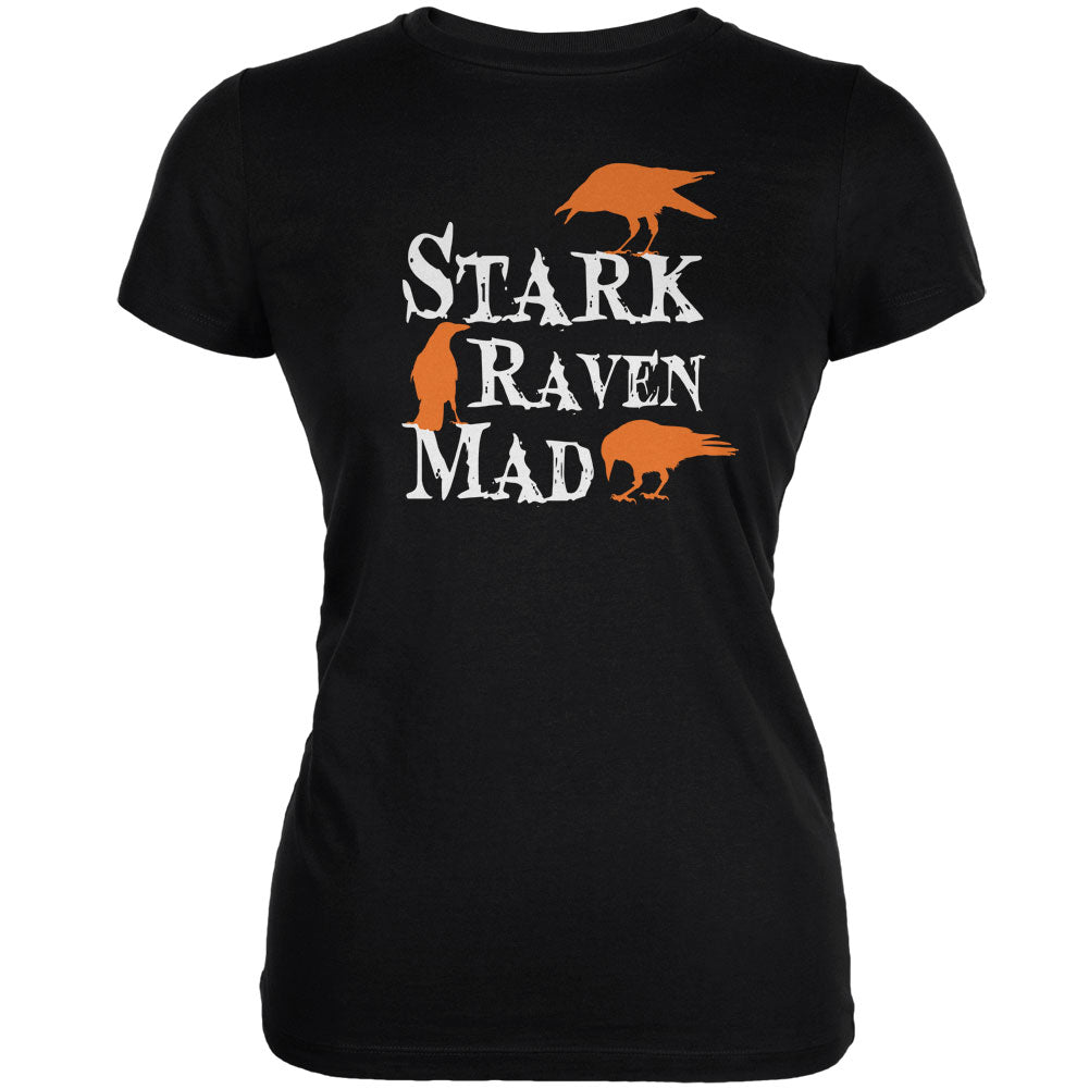 Halloween Stark Raven Mad Black Juniors Soft T-Shirt Juniors T-Shirts Old Glory 2XL Black 