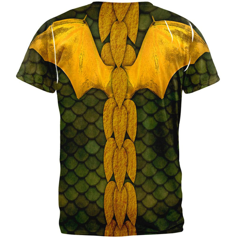 Halloween Green Dragon Costume All Over Adult T-Shirt Men's T-Shirts Old Glory   