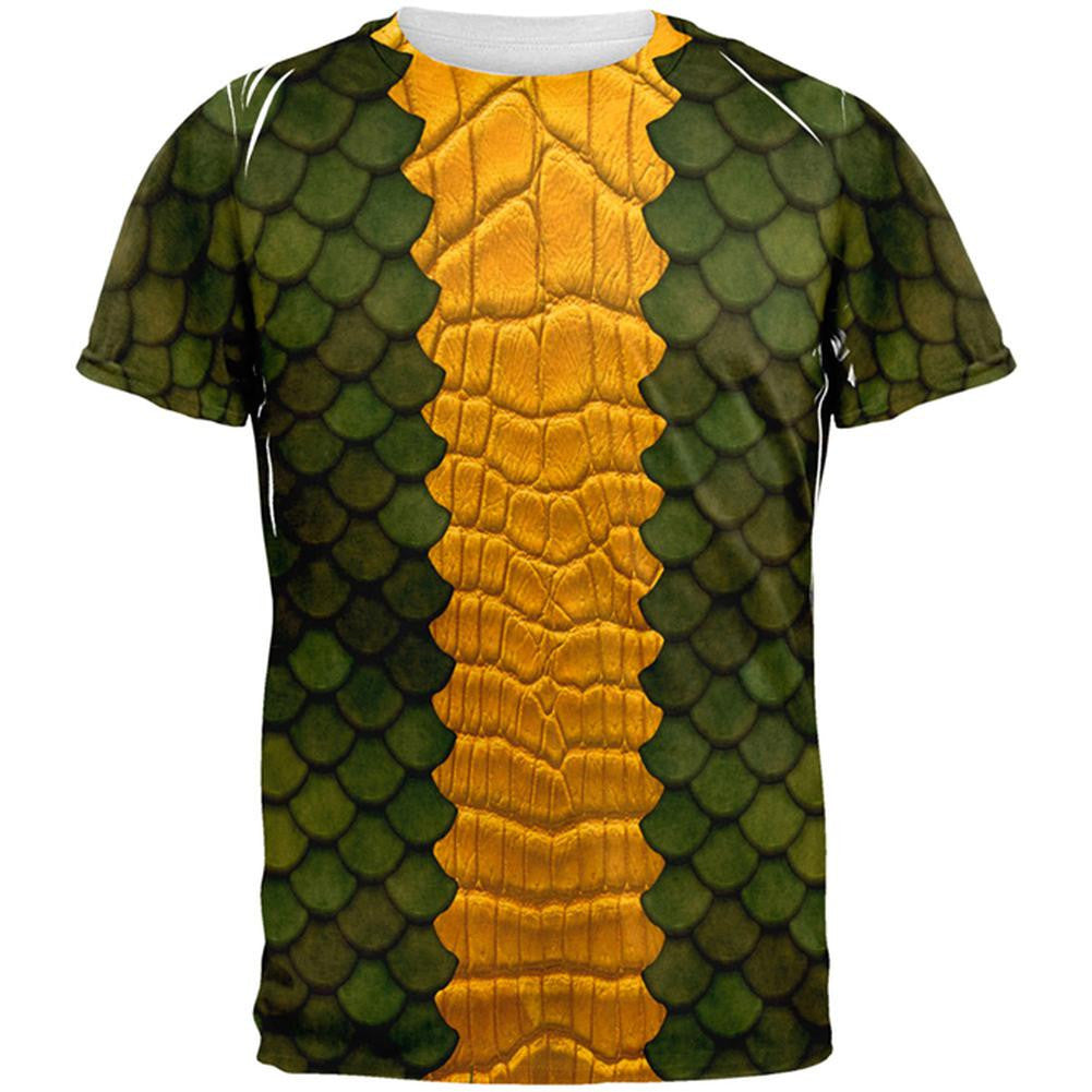 Halloween Green Dragon Costume All Over Adult T-Shirt Men's T-Shirts Old Glory 2XL Multi 