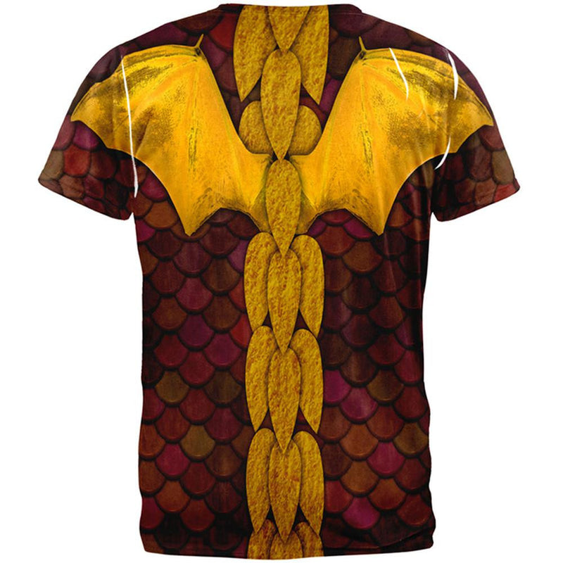 Halloween Costume Red Dragon Costume All Over Adult T-Shirt Men's T-Shirts Old Glory   