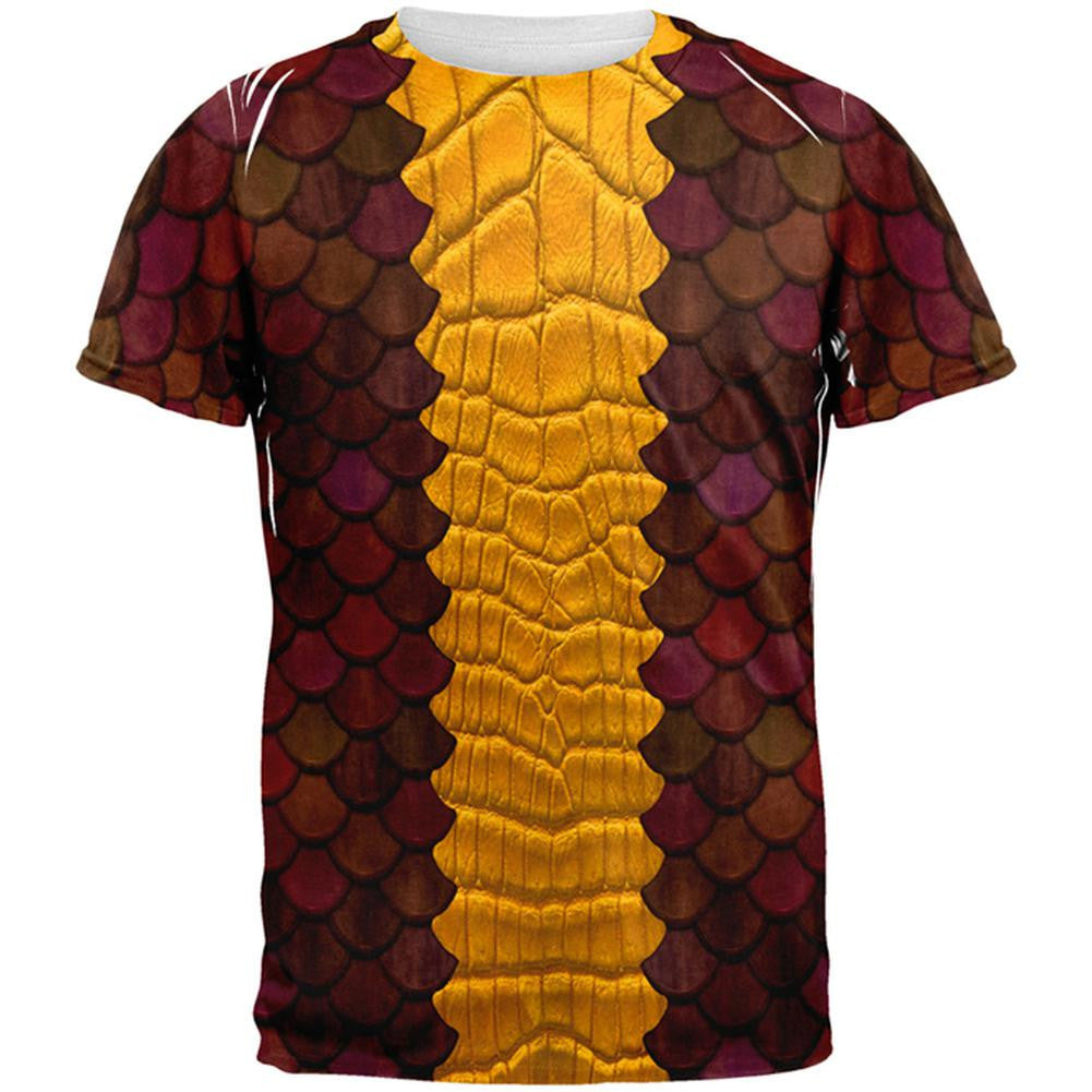 Halloween Costume Red Dragon Costume All Over Adult T-Shirt Men's T-Shirts Old Glory 2XL Multi 